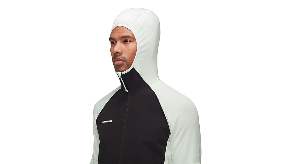 Mammut Massone ML Hooded Jacket - Mens, Silver Sage-Black, XL, 1014-06190-1300-116