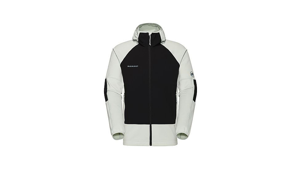 Mammut Massone ML Hooded Jacket - Mens, Silver Sage-Black, XL, 1014-06190-1300-116