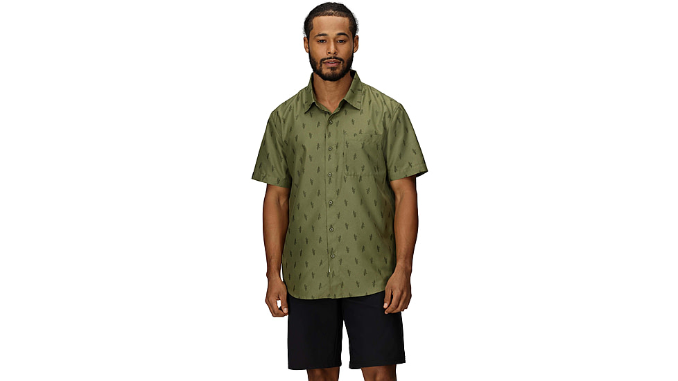 Marmot AirExchange Novelty SS Shirt - Mens, Olive Grove Leaf, S, M16475-42055S