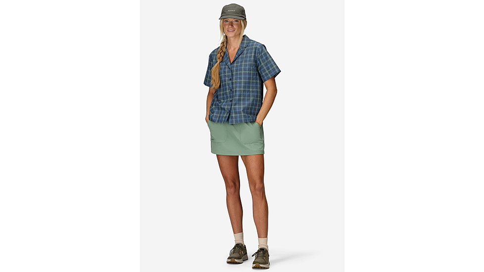 Marmot AirExchange SolarShield Camp Novelty SS Shirt - Womens, Thunderhead Windowpane, XL, M16118-24296XL