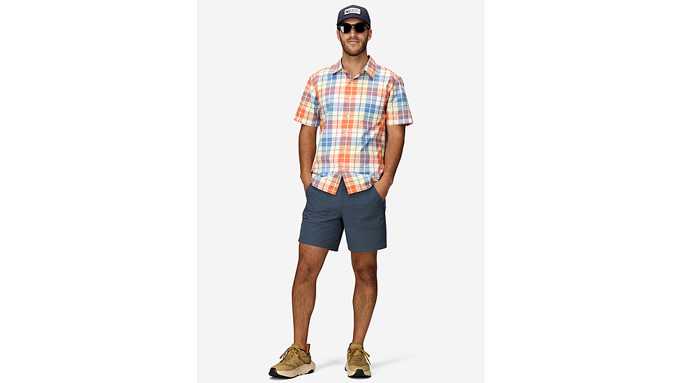 Marmot AirExchange SolarShield Novelty SS Shirt - Mens, Pomelo Wayland Plaid, M, M16075-24293M