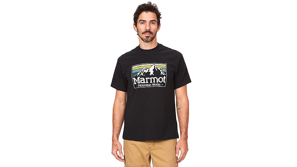 Marmot MMW Gradient Short Sleeve Tee - Mens, Black, Extra Large, M14823-001-XL