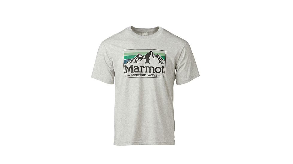 Marmot MMW Gradient Short Sleeve Tee - Mens, Light Grey Heather, Medium, M14823-8626-M