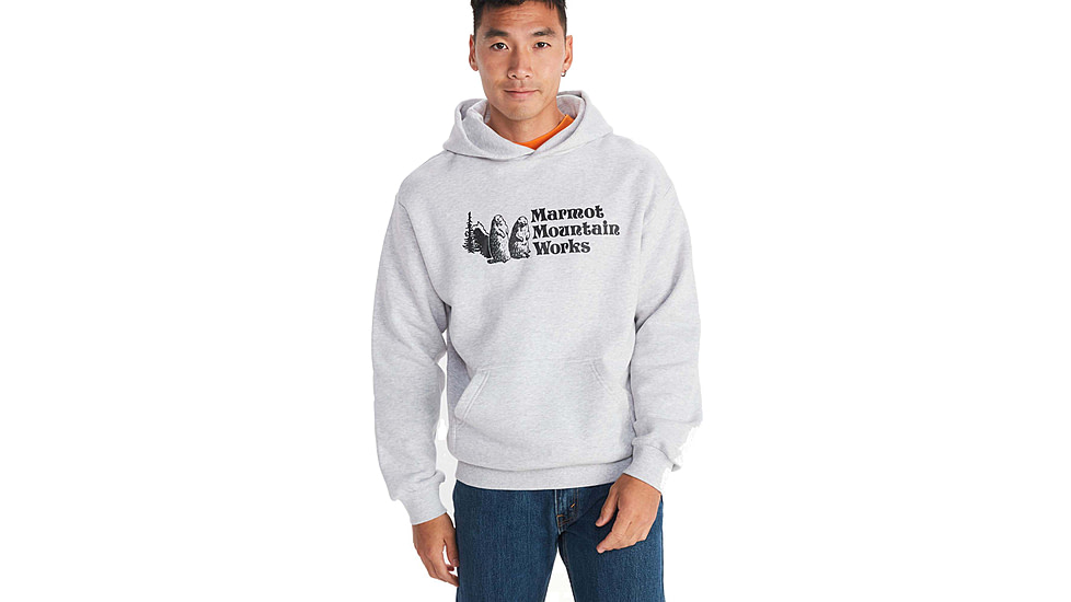 Marmot MMW Hoody - Mens, Light Grey Heather, Extra Large, M15594-8626-XL
