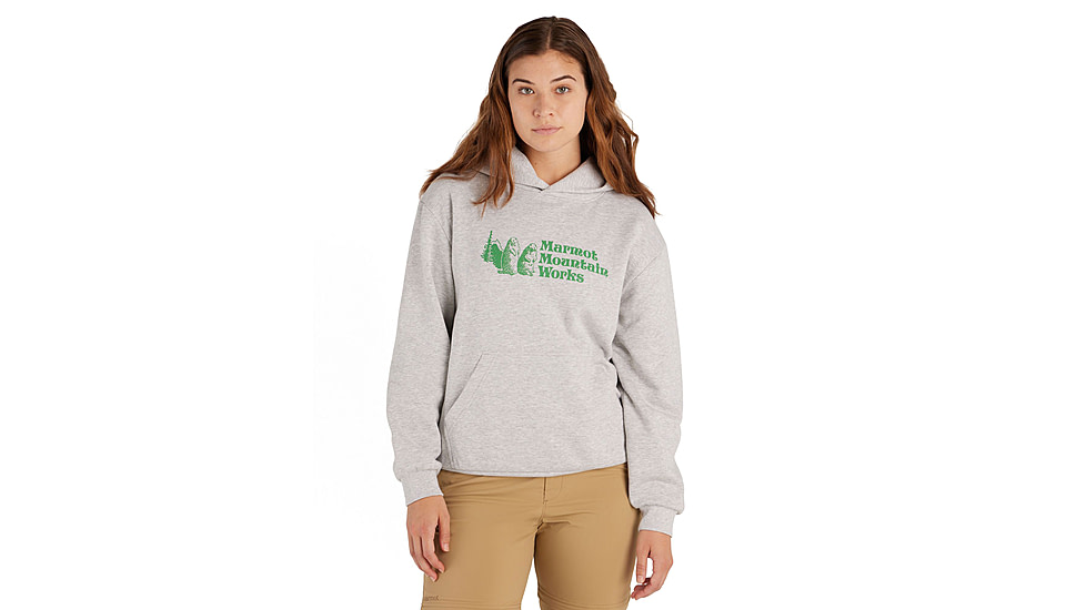 Marmot MMW Hoody - Womens, Light Grey Heather, Large, M15595-8626-L