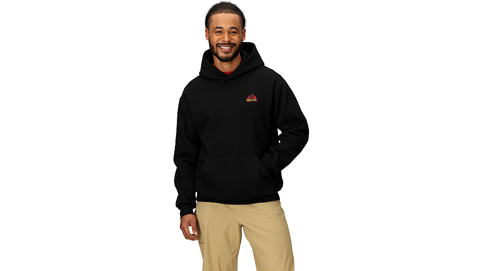 Marmot Peaks Hoody - Mens, Black/Team Red, Extra Large, 195115326142