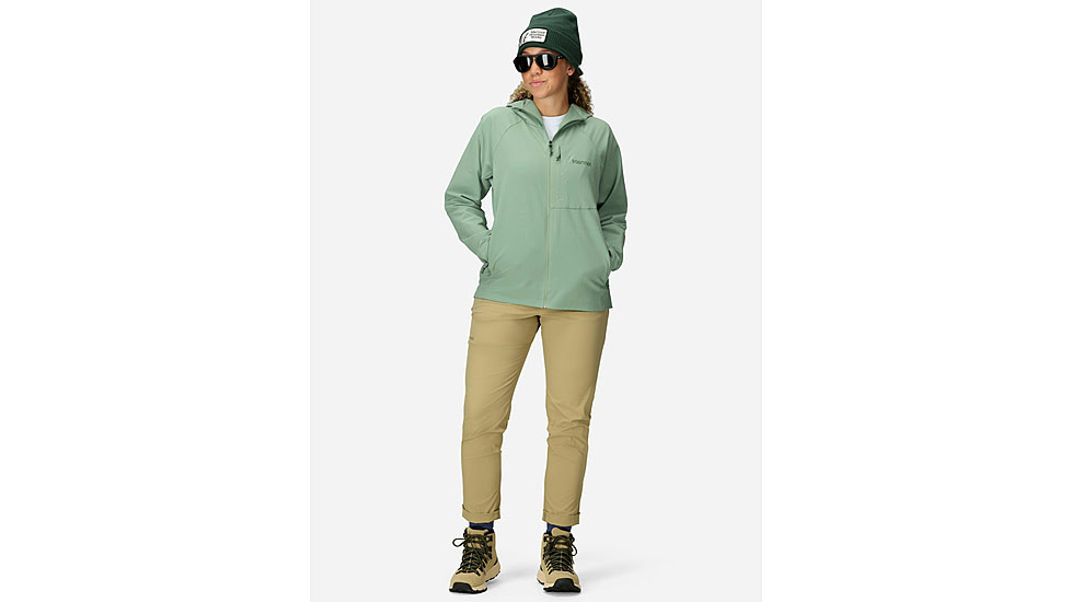 Marmot Pinnacle DriClme Hoody - Womens, Agate Green, XS, M15395-24373XS