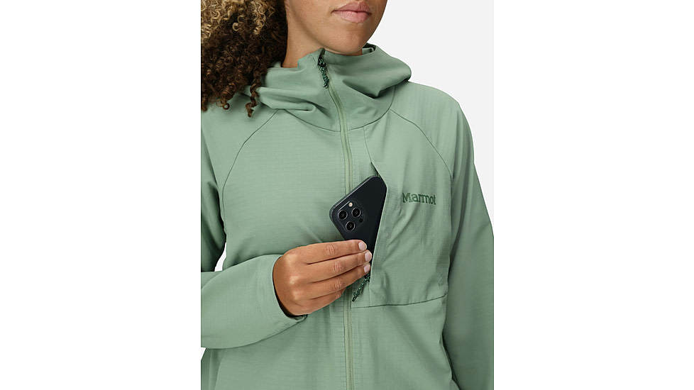 Marmot Pinnacle DriClme Hoody - Womens, Agate Green, XS, M15395-24373XS