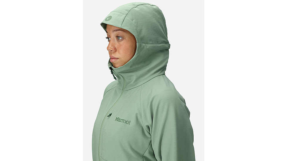 Marmot Pinnacle DriClme Hoody - Womens, Agate Green, XS, M15395-24373XS