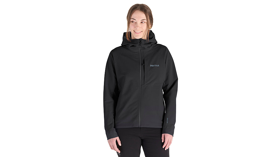 Marmot Pinnacle DriClme Hoody - Womens, Black, Large, M15395-001-L