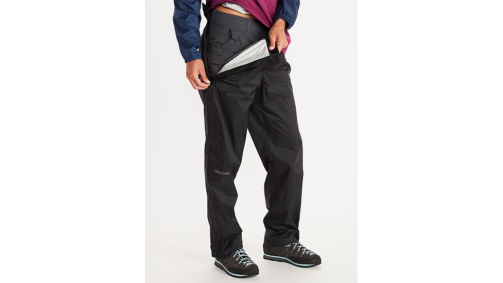 Marmot PreCip Eco Full Zip Pant Long - Womens, Black, XL, M15877-001XL