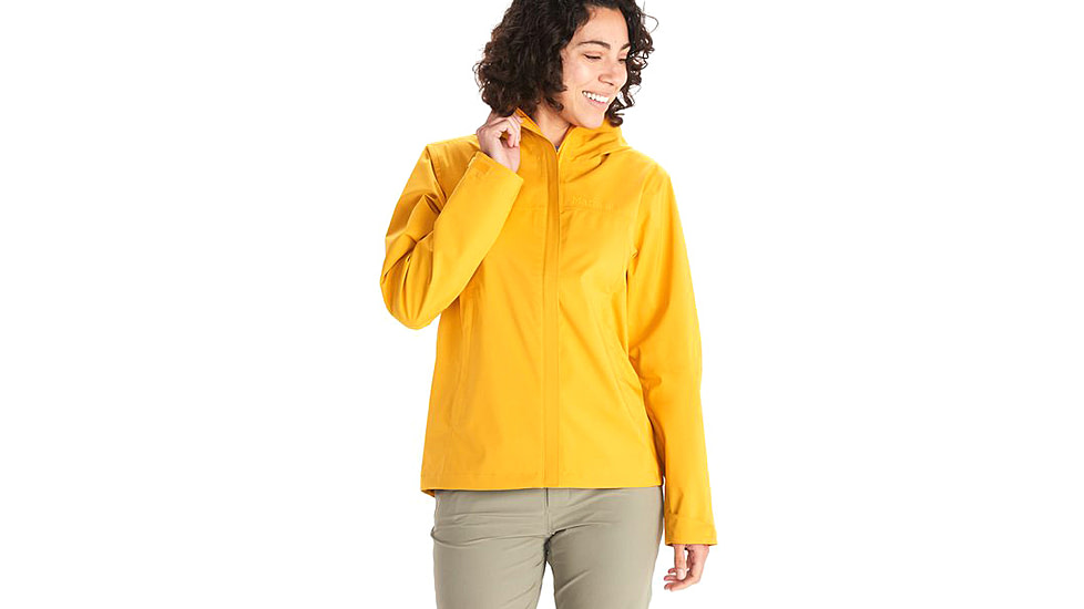 Marmot PreCip Eco Pro Jacket - Women's, Large, Golden Sun, M12389-9057-L