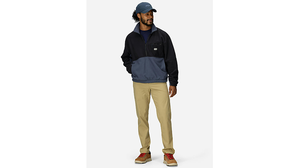 Marmot Retro Rocklin 1/2 Zip - Mens, Black/Thunderhead, L, M14609-24392L