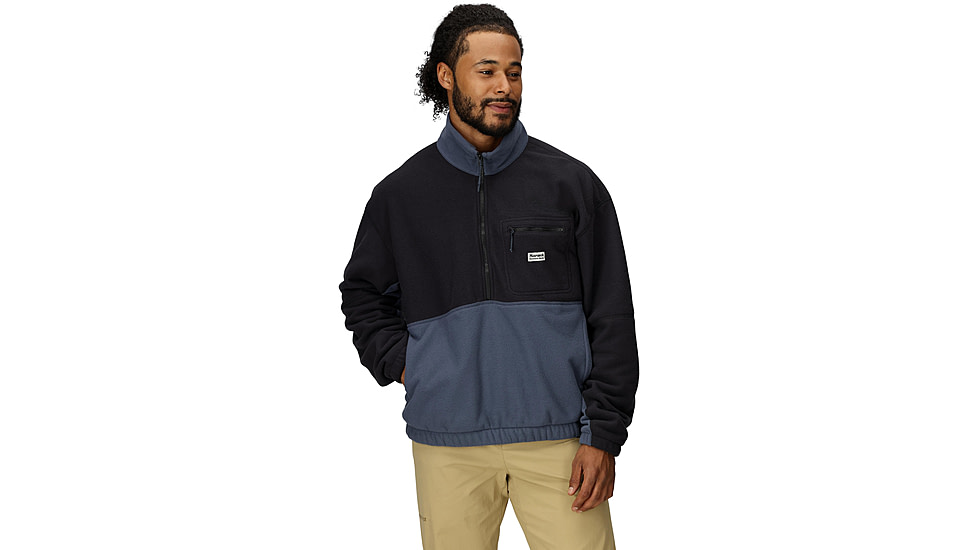 Marmot Retro Rocklin 1/2 Zip - Mens, Black/Thunderhead, L, M14609-24392L