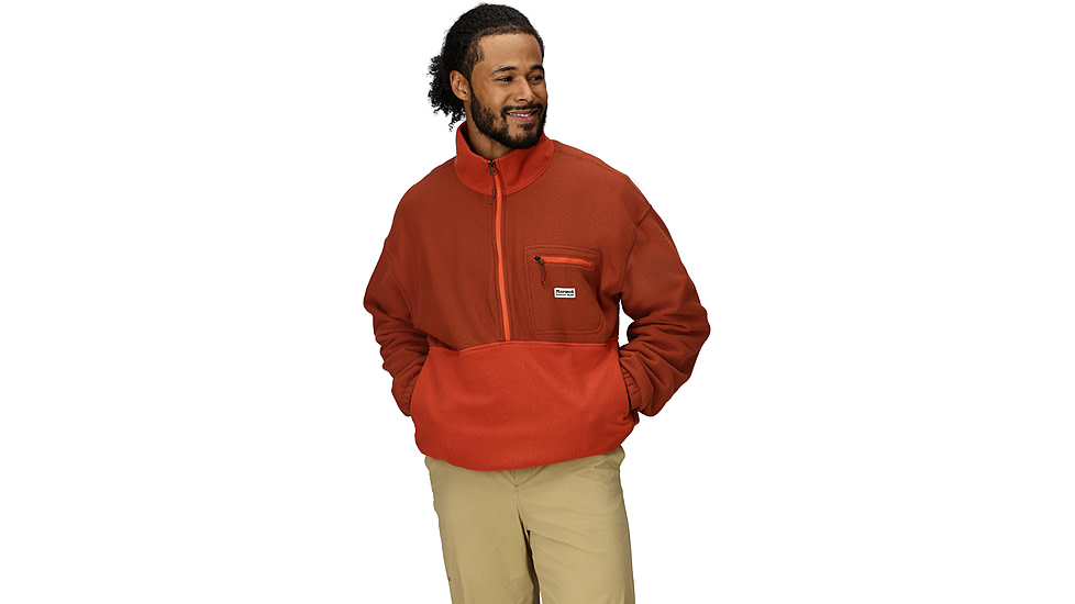 Marmot Retro Rocklin 1/2 Zip - Mens, Pecan/Sumac, S, M14609-24396S