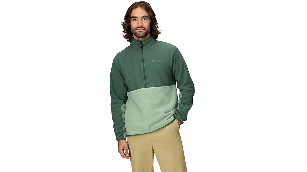 Marmot Rocklin 1/2 Zip - Mens, Juniper Green/Agate Green, Large, M12650-24399L