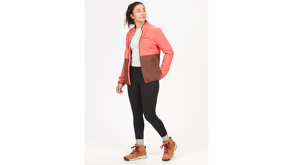 Marmot Rocklin Full Zip Jacket - Womens, Grapefruit/Pinecone, Medium, M12402-22519-M