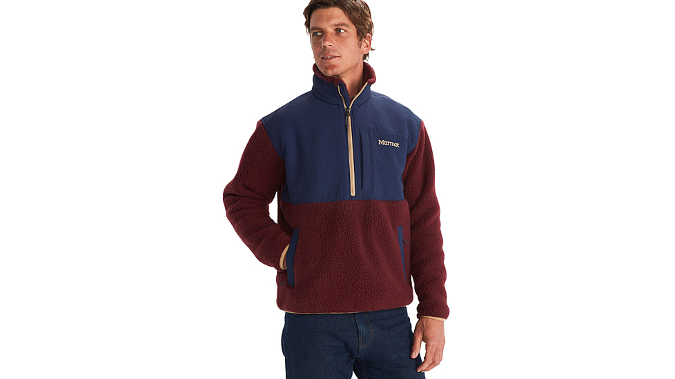 Marmot Wiley Polartec 1/2 Zip - Mens, Arctic Navy/Port Royal, 2XL, M13191-20736-XXL