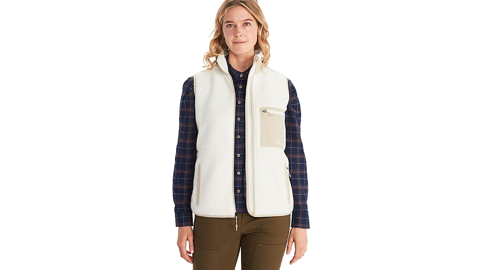 Marmot Wiley Polartec Vest - Womens, Papyrus/Sandbar, Small, M13189-20711-S