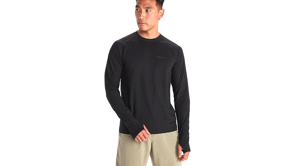 Marmot Windridge Long Sleeve T-Shirt - Mens, Black, Small, M14153-001-S