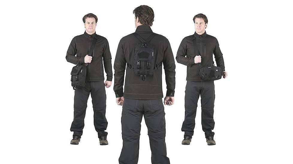 Maxpedition TT12 Convertible Backpack, Black, 5.5in x 7in x 12in, PREPTT12B