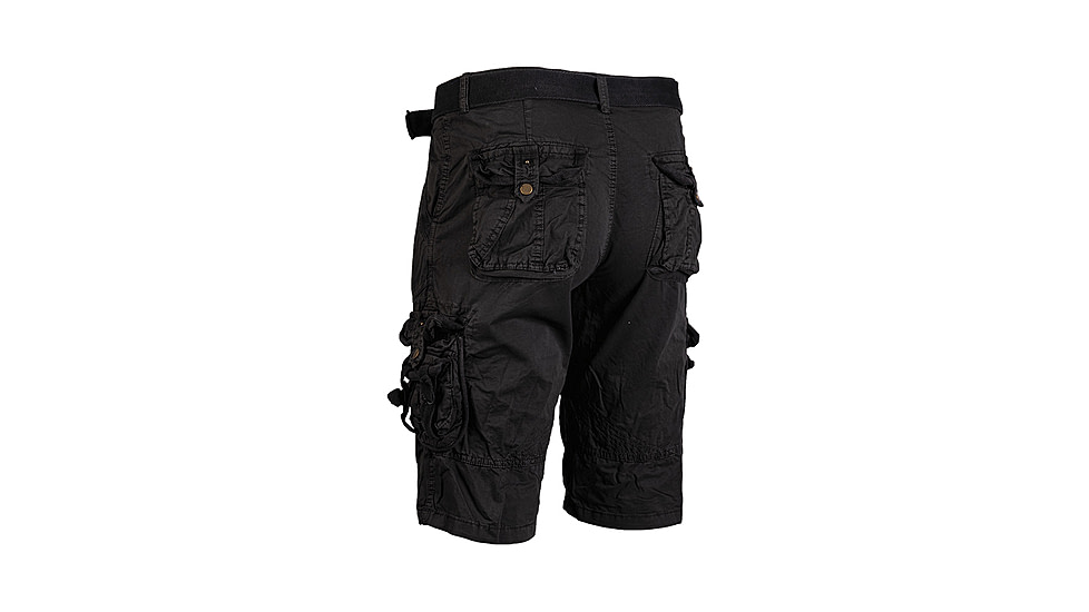 MIL-TEC Pre-Washed Survival Shorts - Mens, Black, 2XL, 11404502-906