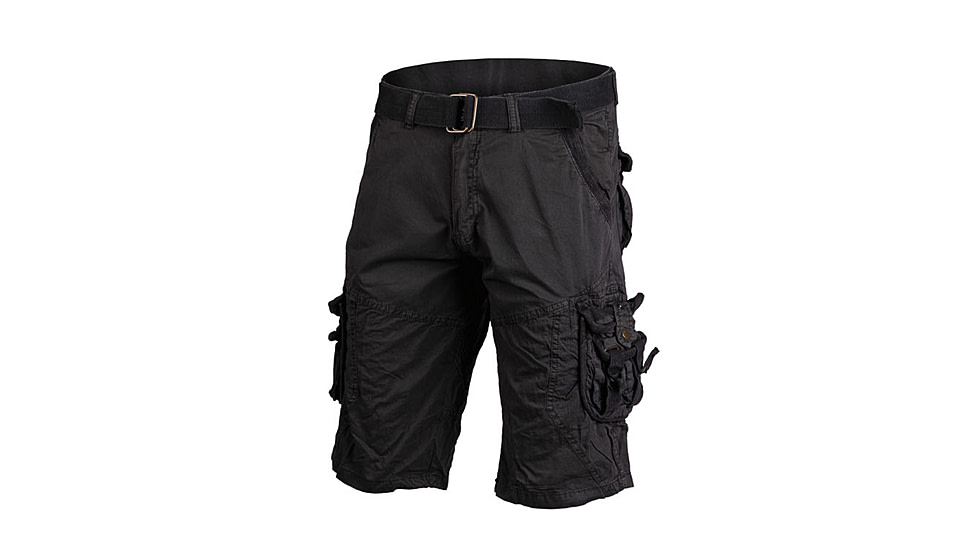 MIL-TEC Pre-Washed Survival Shorts - Men's, Black, 2XL, 11404502-906