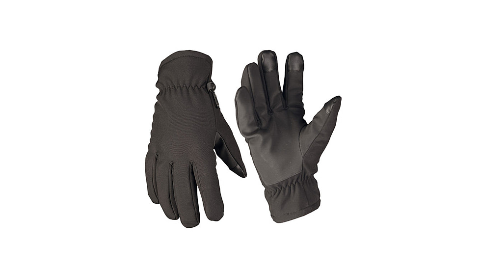 MIL-TEC Thinsulate Softshell Gloves, Black, 2XL, 12521302-906