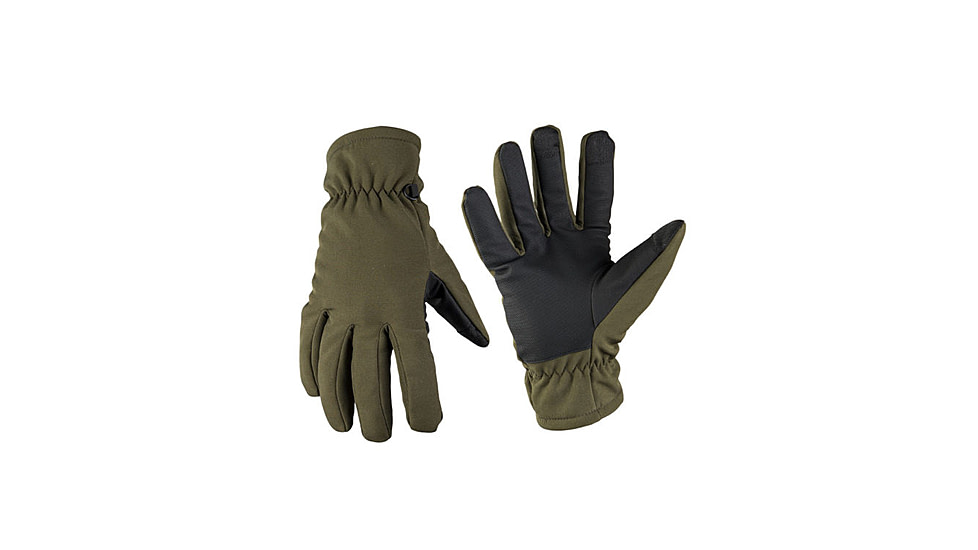 MIL-TEC Thinsulate Softshell Gloves, OD Green, Large, 12521301-904