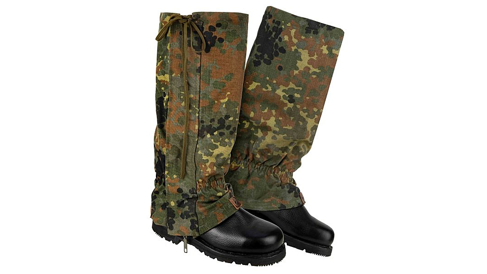 MIL-TEC Trilam Cold Weather Gaiters - Men's, Flecktarn Camo, Large, 12901021-002