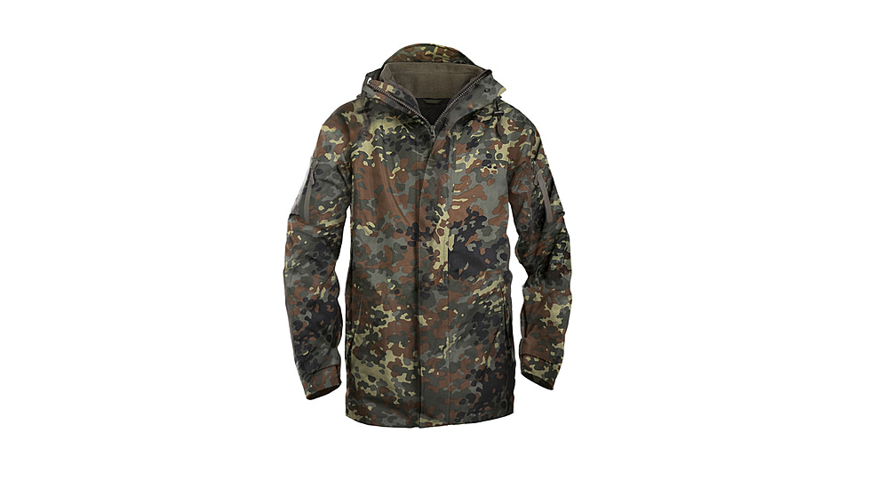 MIL-TEC Gen II Trilam Wet Weather Jacket w/Fleece Liner - Mens, Flecktarn Camo, Small, 10616021-902