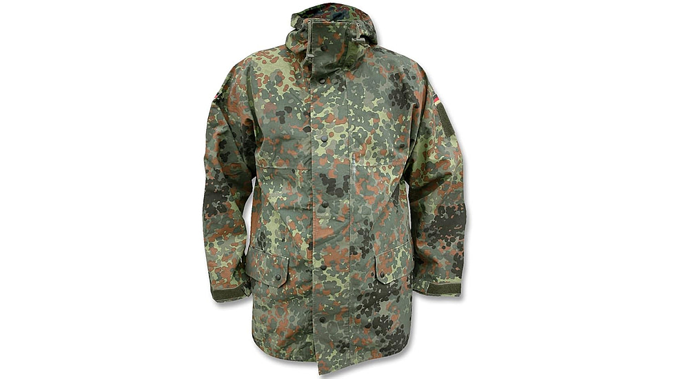 MIL-TEC German Style Trilam. Wet Weather Jacket - Mens, Flecktarn Camo, 2XL, 10602021-005