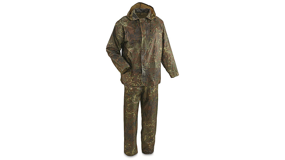 MIL-TEC Wet Weather Suit - Men's, Flecktarn Camo, Medium, 10625021-903