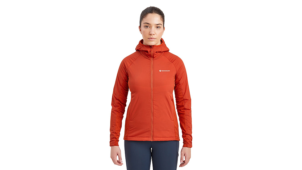 Montane Fireball Lite Hoodie - Womens, Saffron Red, Medium, FFILHSAFM15