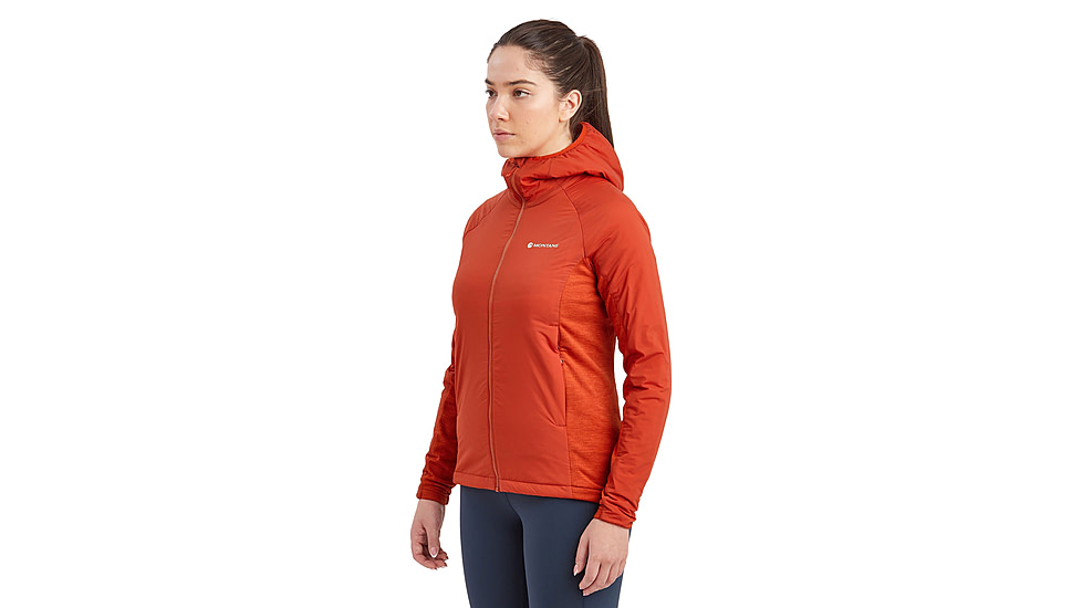 Montane Fireball Lite Hoodie - Womens, Saffron Red, Medium, FFILHSAFM15