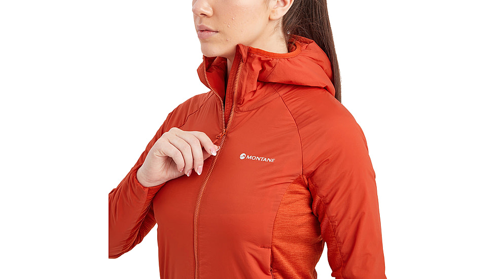 Montane Fireball Lite Hoodie - Womens, Saffron Red, Medium, FFILHSAFM15