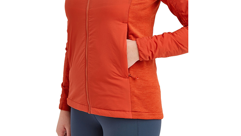 Montane Fireball Lite Hoodie - Womens, Saffron Red, Medium, FFILHSAFM15
