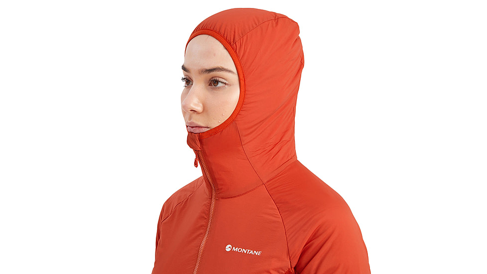 Montane Fireball Lite Hoodie - Womens, Saffron Red, Medium, FFILHSAFM15