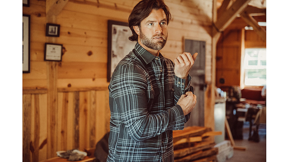 Mountain Khakis Noda Flannel Shirt Classic Fit - Mens, Parchment, M, N41102PARCHMENTM