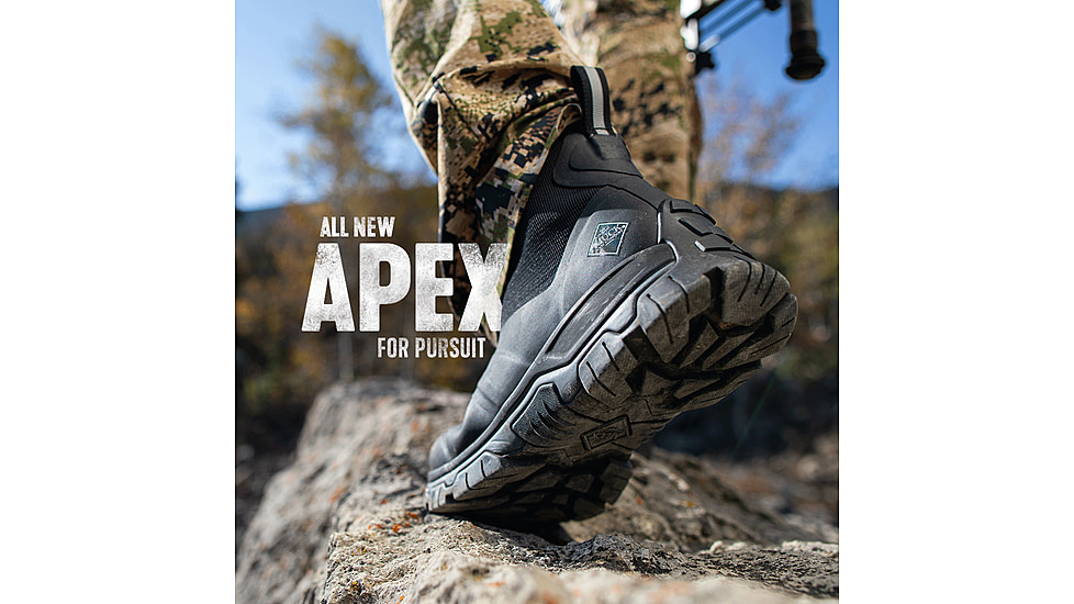 Muck Boots Apex Zip Mid Boots - Women's, Black/White, 10, AXWZ-000-BLK-100