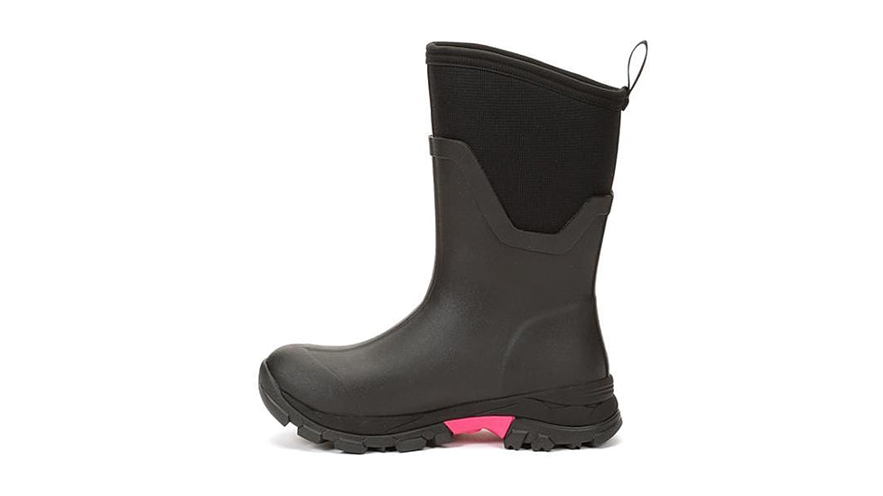 Muck Boots Arctic Ice Grip A.T. Mid Boots - Womens, Black/Hot Pink, 11, ASVMA-404-PNK-110