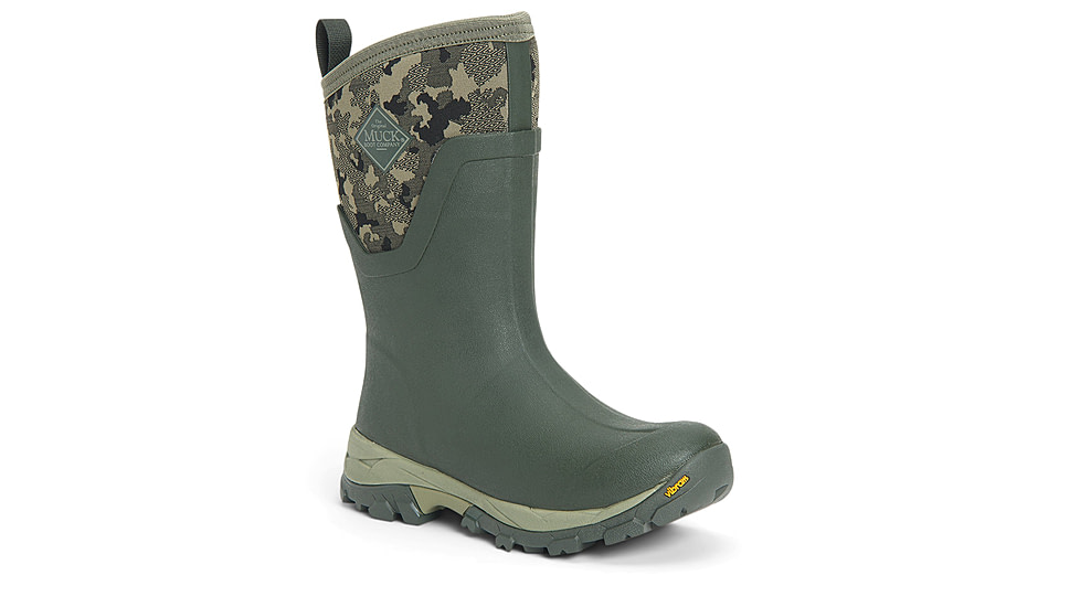 Muck Boots Arctic Ice Grip A.T. Mid Boots - Women's, Moss w/ Camo, 6, ASVMA-300-CAM-060
