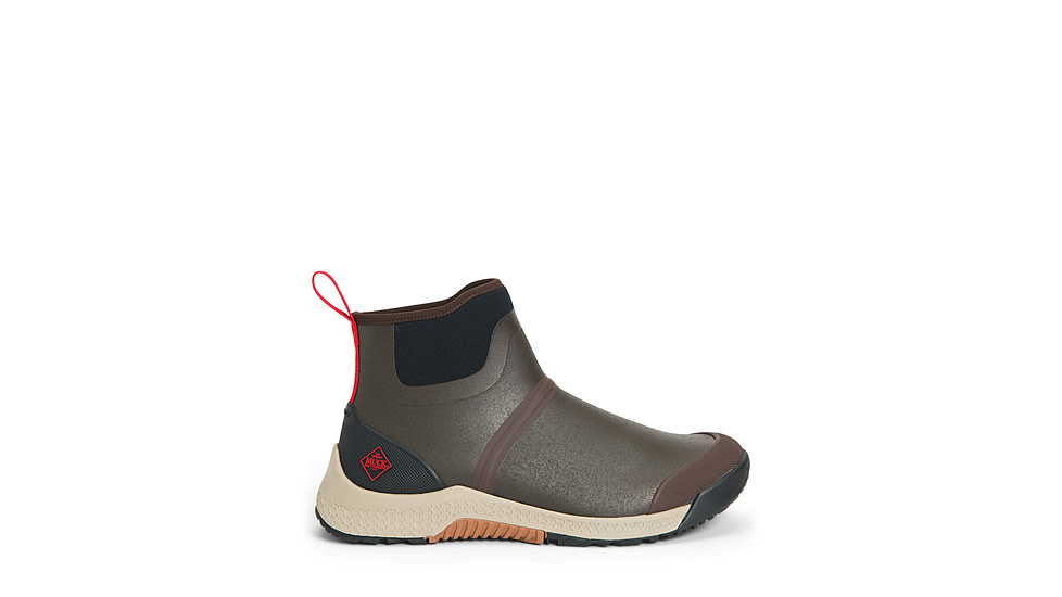 Muck Boots Outscape Chelsea Boot - Mens, Coffee Bean/Crockery/Black/Ribbon Red, 9, OSC-900-BRN-090