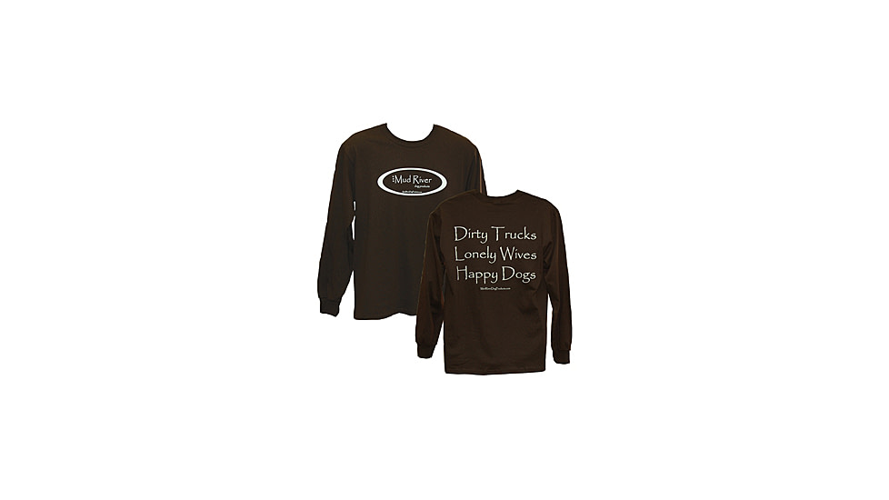 Mud River Long Sleeve T-shirts - Small Brown MRLS-SB