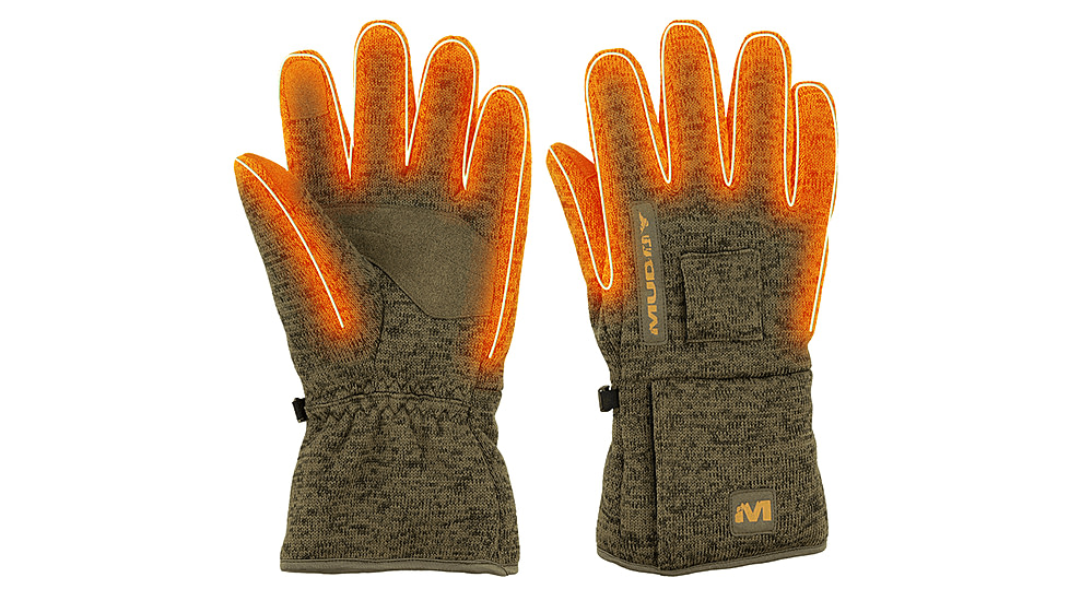 Muddy Nucleus Heated Midweight Gloves - Mens, Brown Clay, LARGE, MUD-HT-MGLV-CL-L