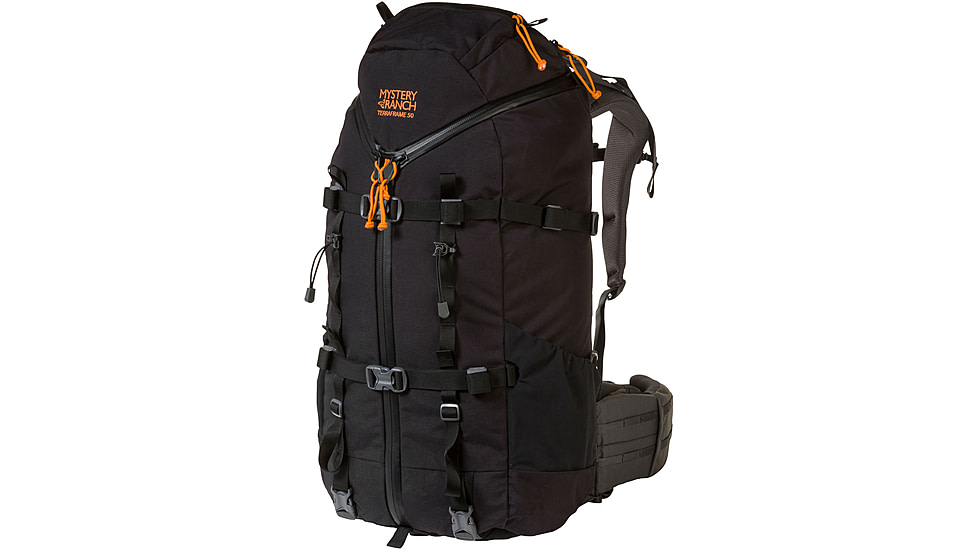 Mystery Ranch Terraframe 3 Zip 50 Backpack, Black, Small, 112382-001-21-S
