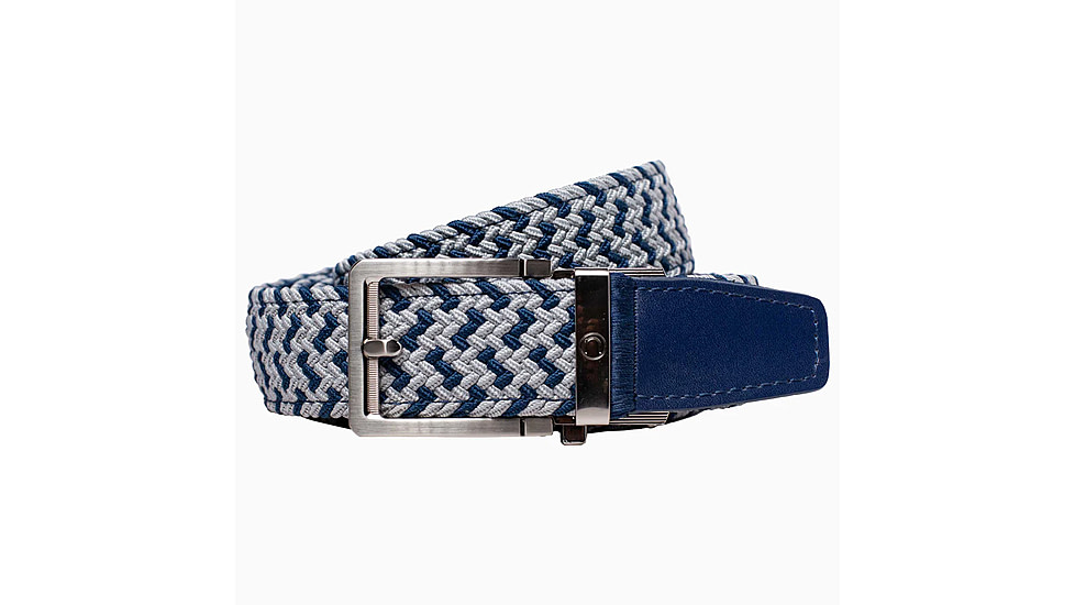 Nexbelt Braided Belt, Navy/Grey, Up to 50&quot; Waist, PCD5068