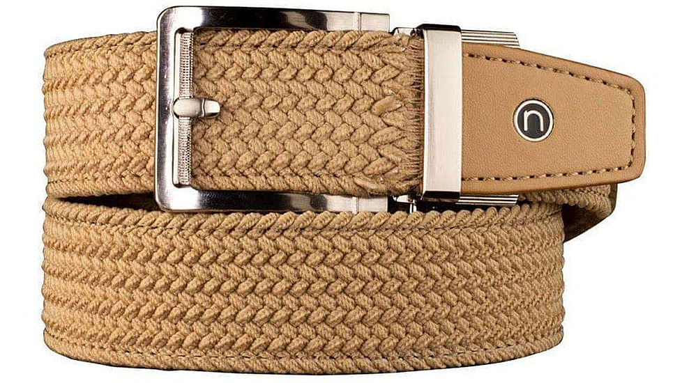 Nexbelt Braided Dress Belt, Tan, 1.375in, PCD8100