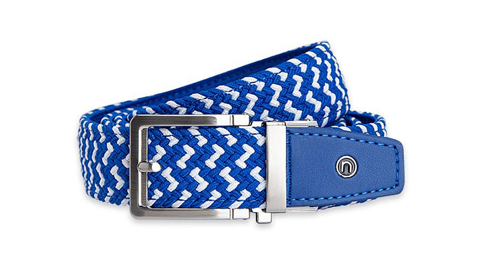Nexbelt Braided Golf Belt, Blue,White, PCD3590