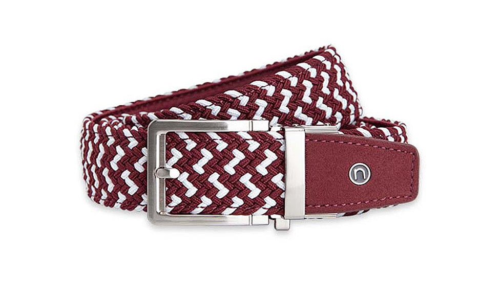 Nexbelt Braided Golf Belt, Marron,White, PCD9831
